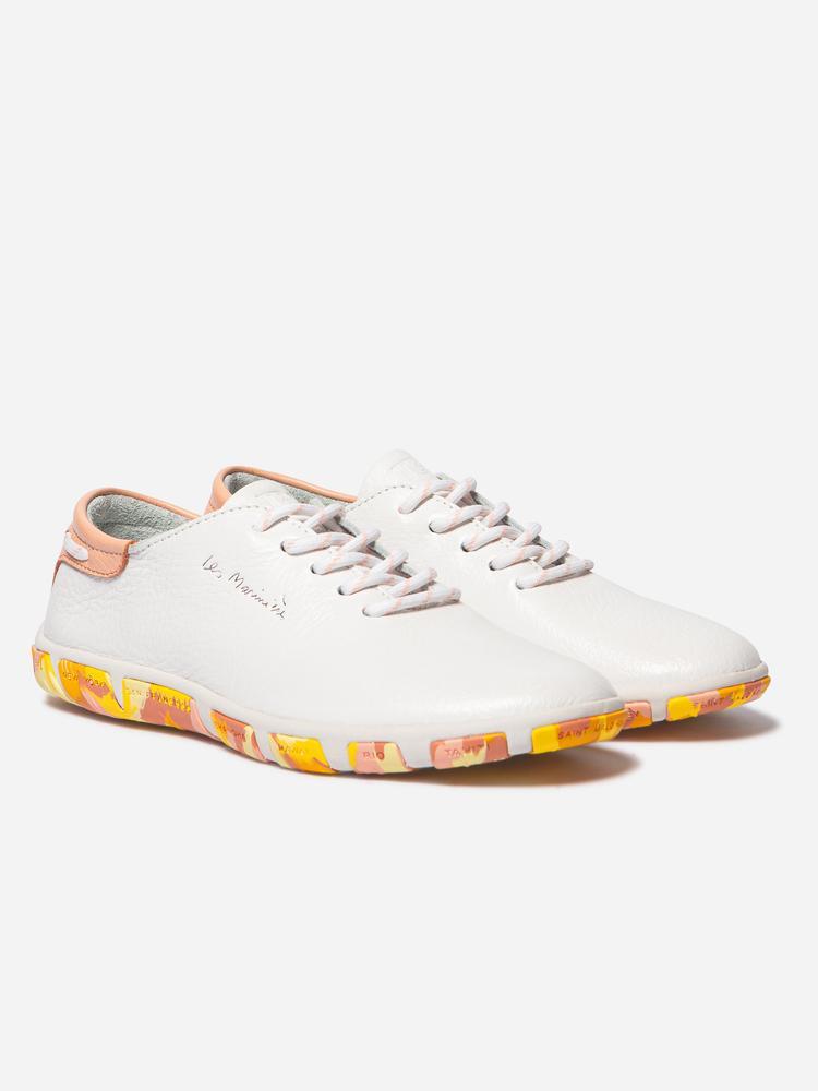 Baskets femme JAZARU Blanc Goyave Orange Camo 4/5