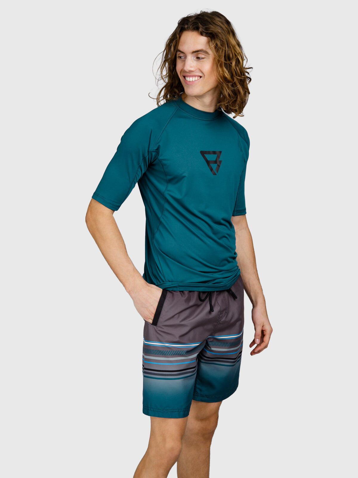 Waveguard Heren Rashguard Watersport Fast drying Short sleeves Mediterranea 5/5