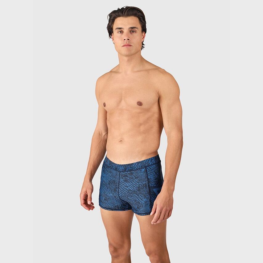 Heren Zwemboxer Samier Print Blauw 3/7