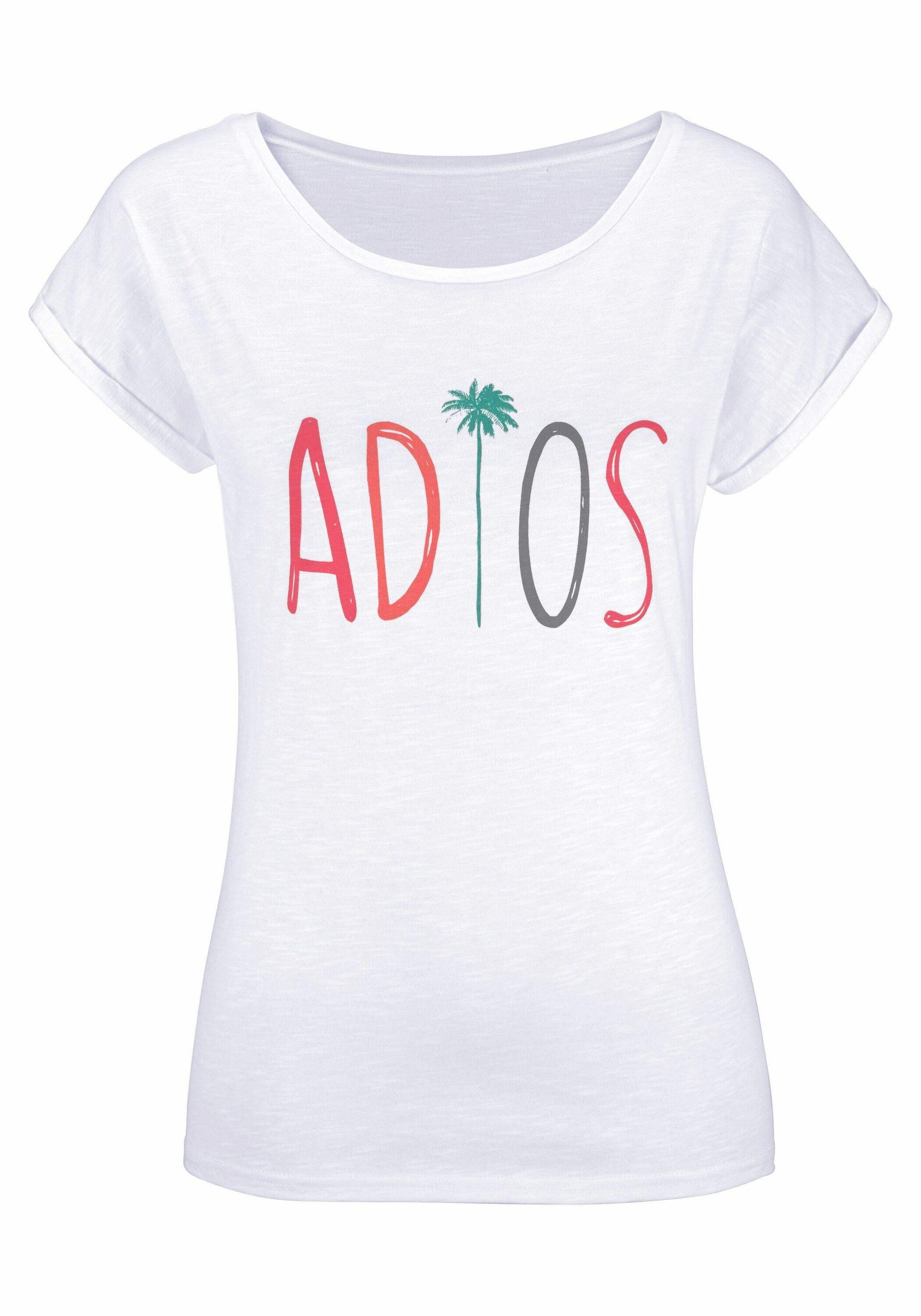 Damen Beachtime T-Shirt mit modischem Print vorn 2/5