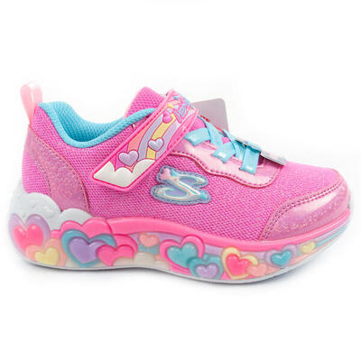 Skechers s lights led kinderschoenen met klittenband