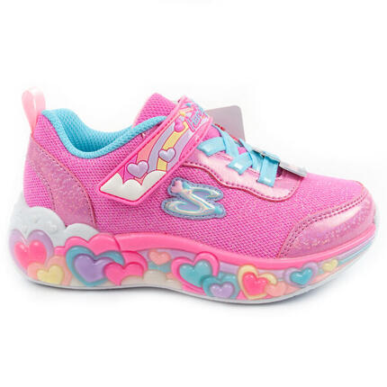 Buty sportowe dziecięce Skechers S Lights LED na rzep