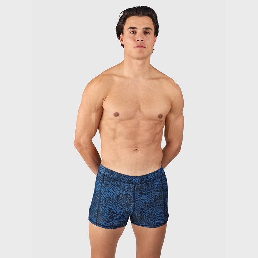 Heren Zwemboxer Samier Print Blauw 4/7