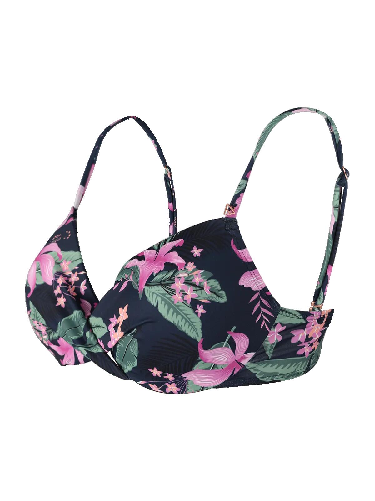 Stefana-Tropicana Dames Bikini Top Watersport Adjustable Straps Indigo Blue 3/7