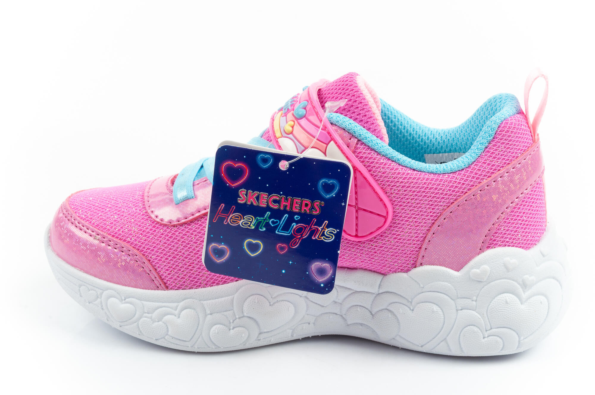 Buty sportowe dziecięce Skechers S Lights LED na rzep 3/7