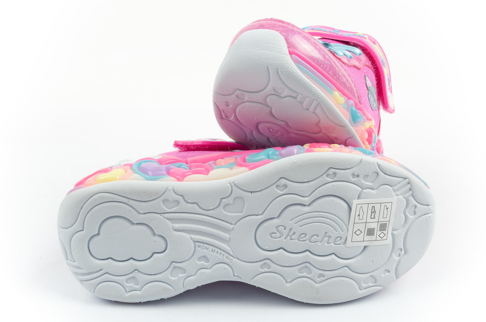 Buty sportowe dziecięce Skechers S Lights LED na rzep 6/7