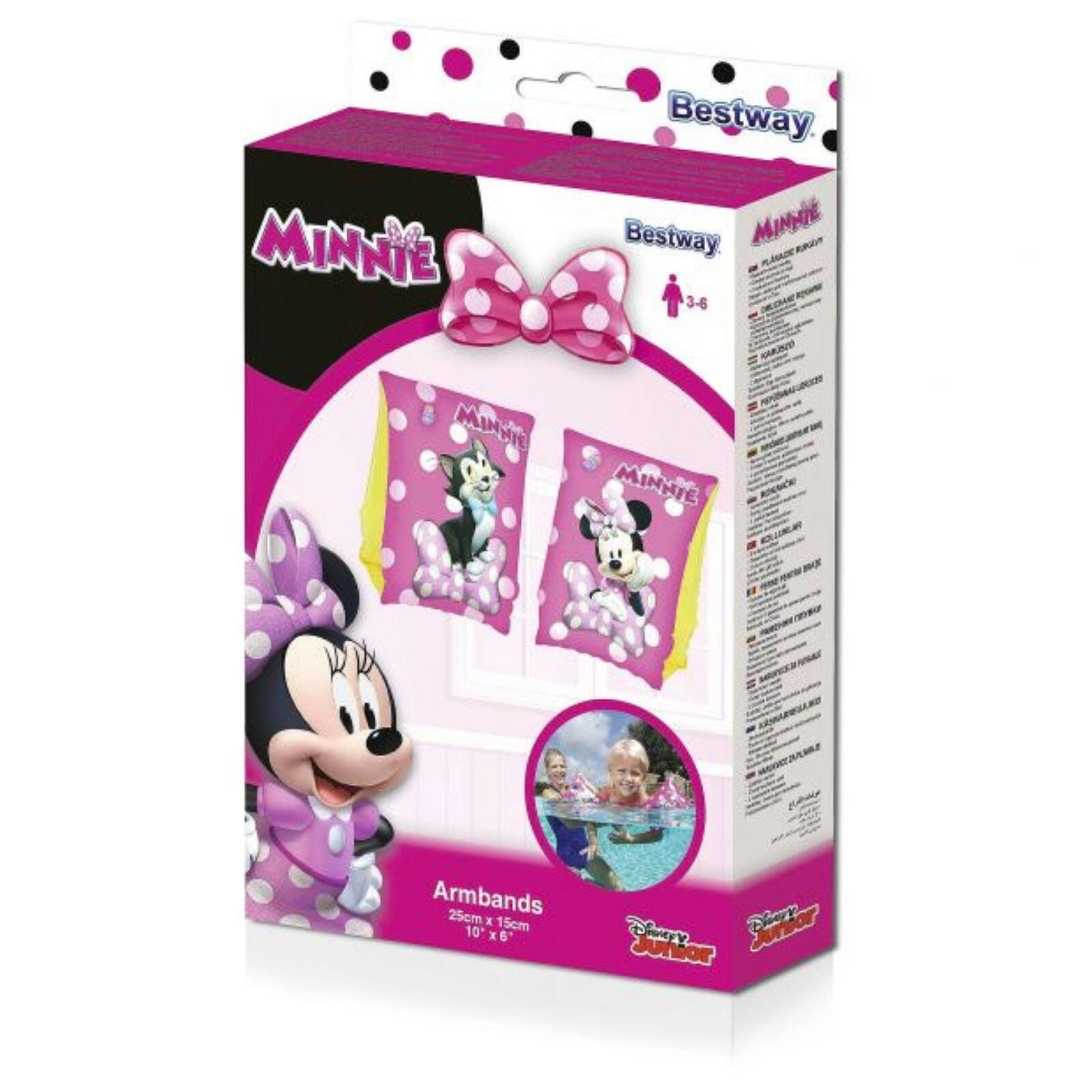Braçadeiras de natação Minnie Mouse para crianças/jovens (Rosa) 3/7