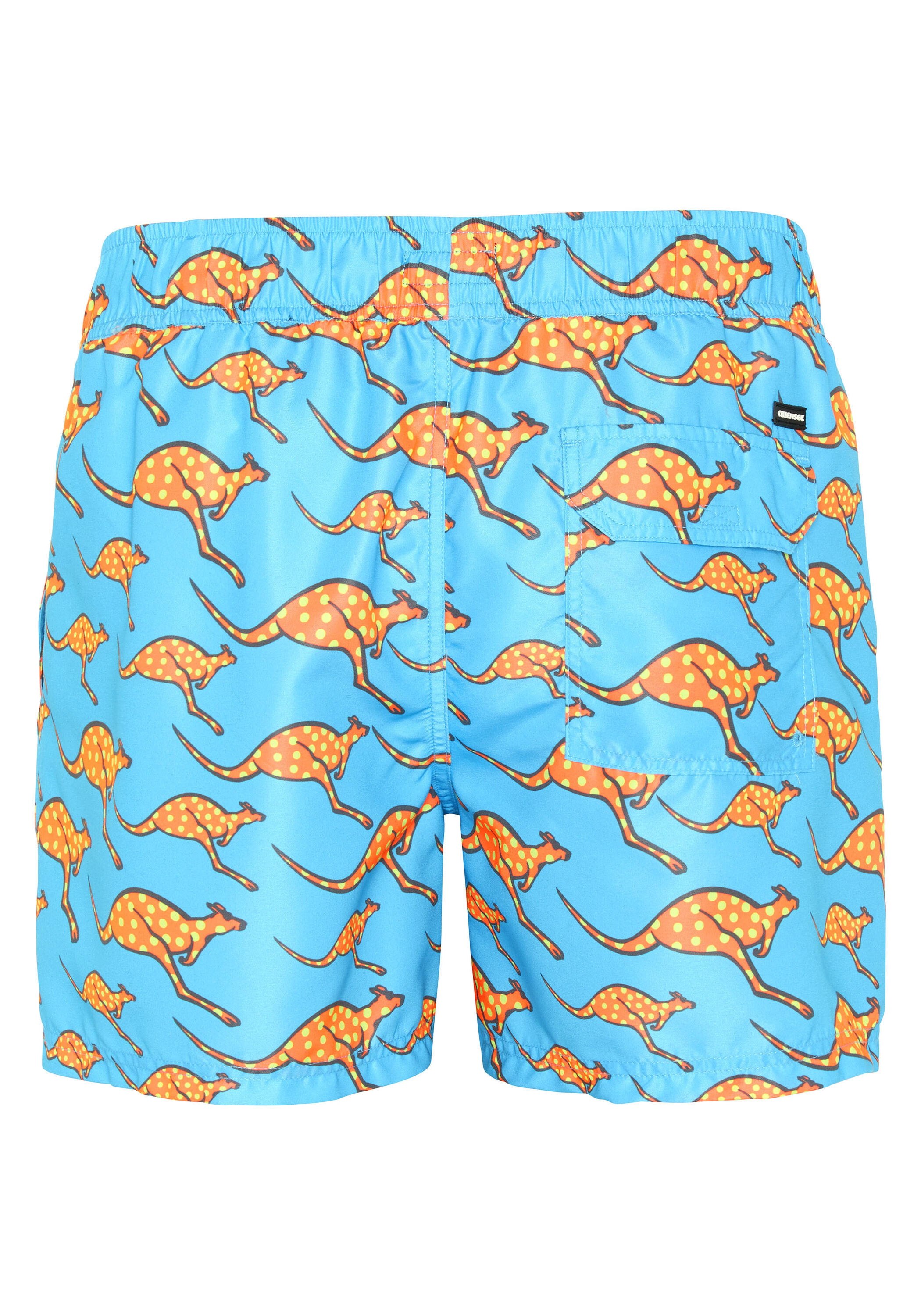 Badeshorts Farbenfrohe Badehose mit Kängurumotiv 2/7