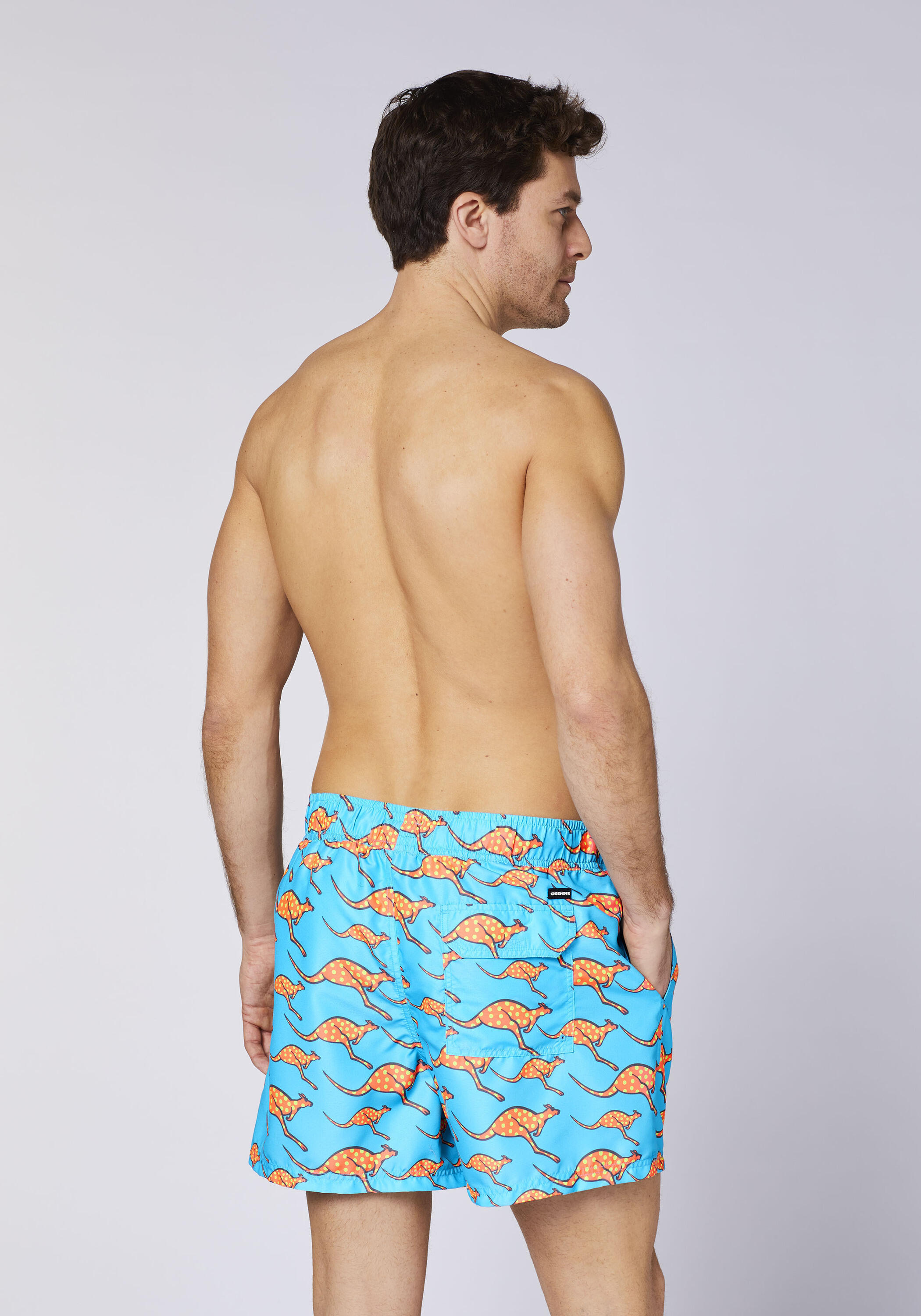 Badeshorts Farbenfrohe Badehose mit Kängurumotiv 4/7