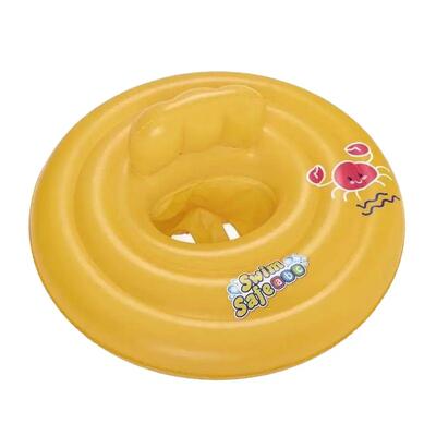 Baby swim safe wondersplash rond zwem opblaasbaar met 3 ringen (geel)