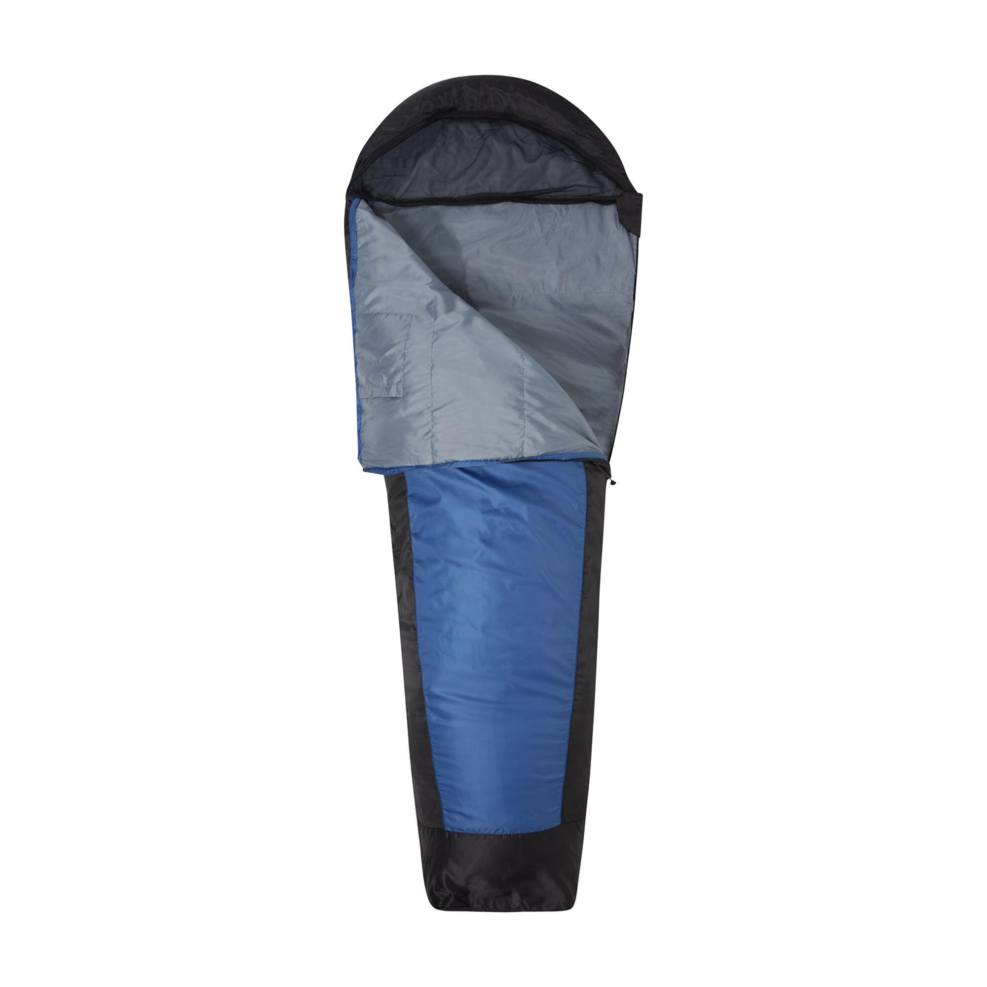 Sac De Couchage Contrasté Style Momie (Noir / Bleu) 2/4