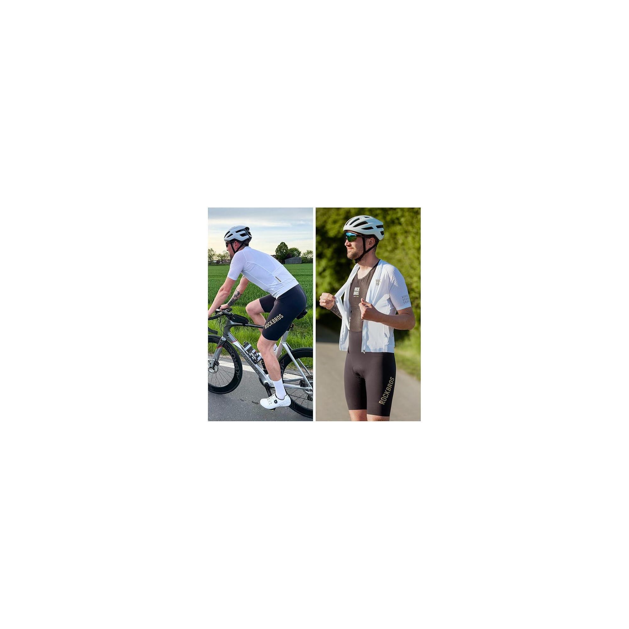 Pantaloni scurți ciclism ROCKBROS cu bretele, căptușeală Dolomiti, mărime L