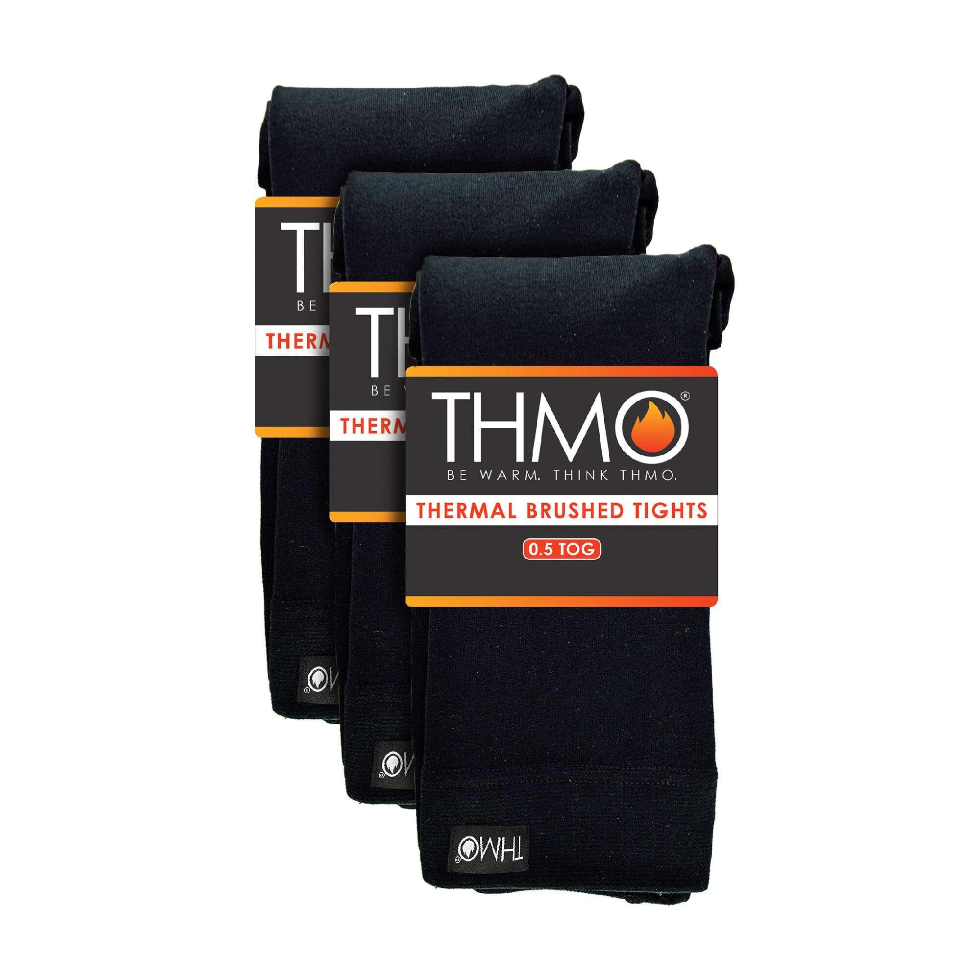 THMO - Donna Termico Collant Antiscivolo 3 Paia Nero per l'inverno 2/5