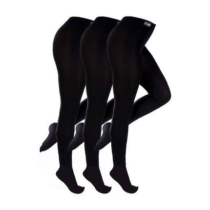 THMO - 3 Paires Femme Collants Polaire Hiver | Collants Thermiques Chaud Unies