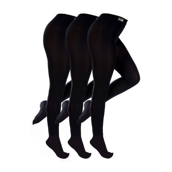 THMO - 3 Paires Femme Collants Polaire Hiver | Collants Thermiques Chaud Unies