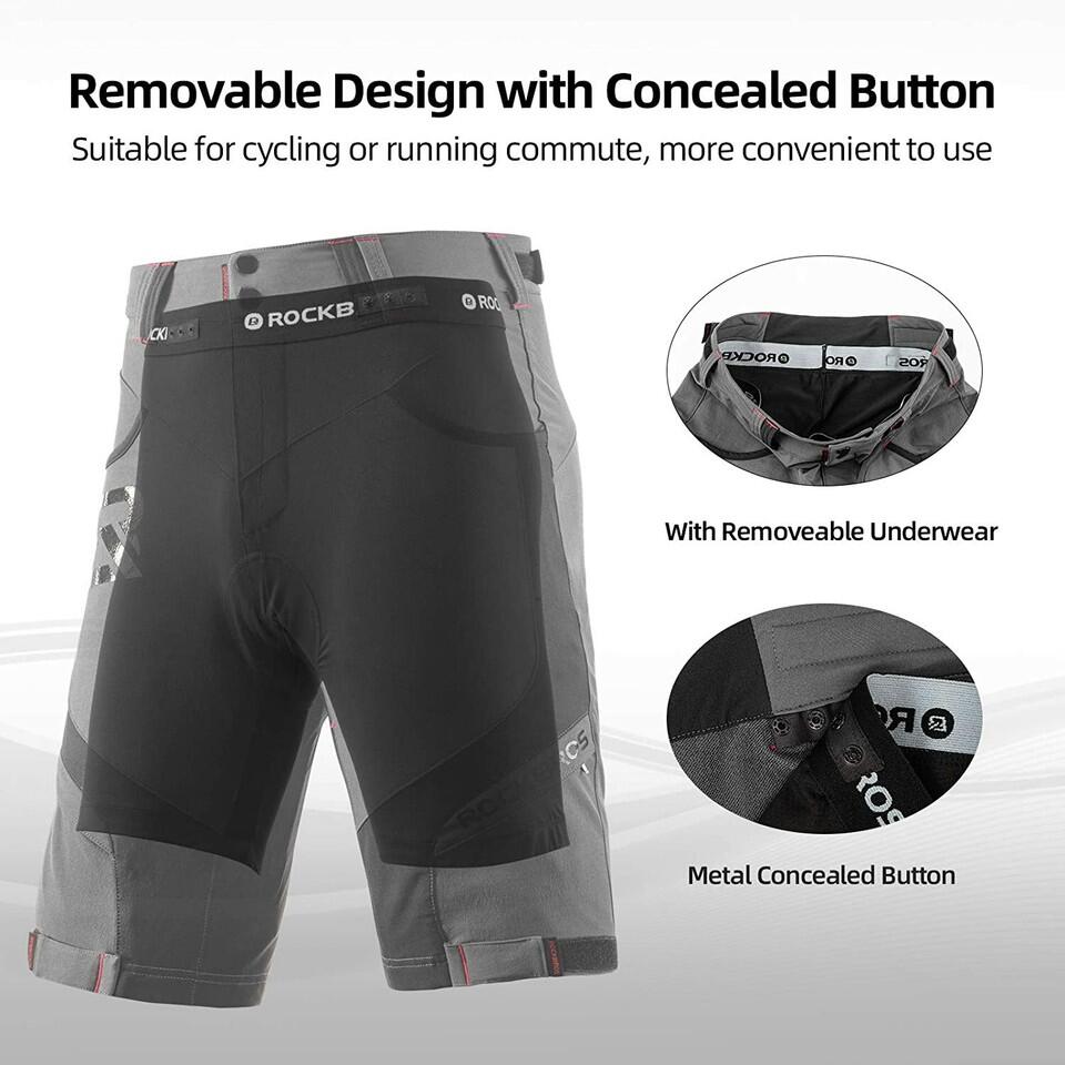 ROCKBROS Mountainbike Shorts Herren Leicht Schnelltrocknend Sport 2/7