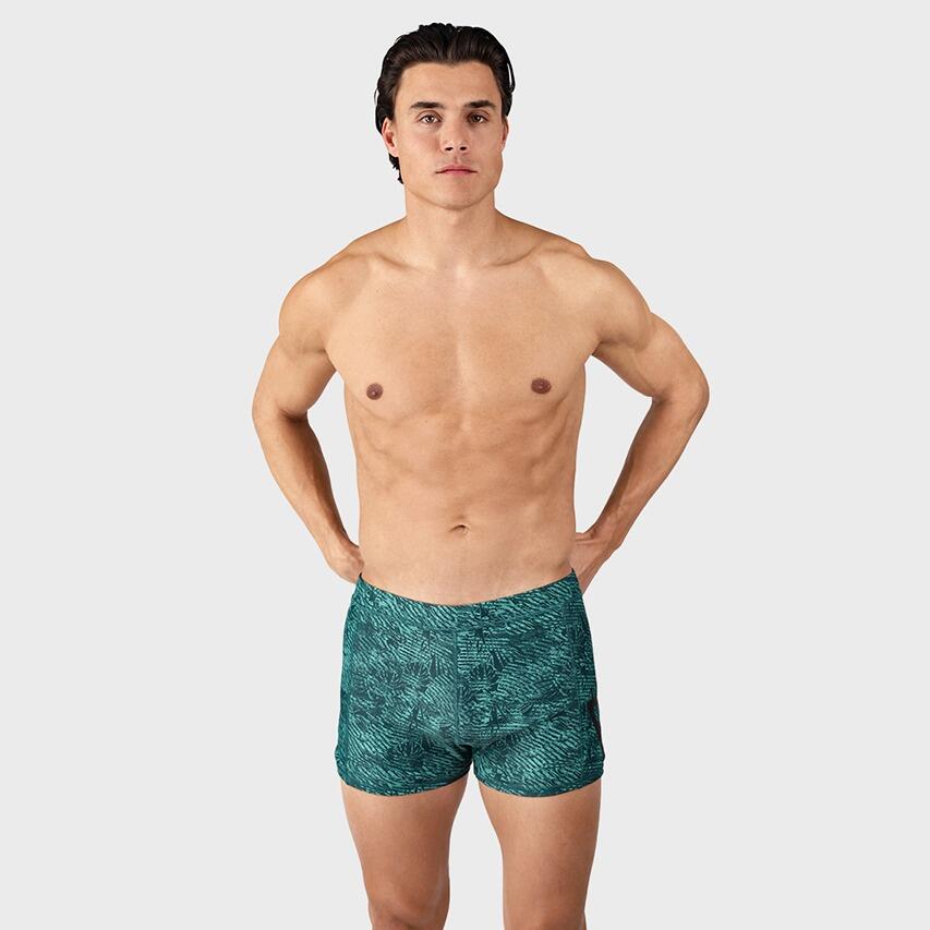 Heren Zwemboxer Samier Print Groen 3/7