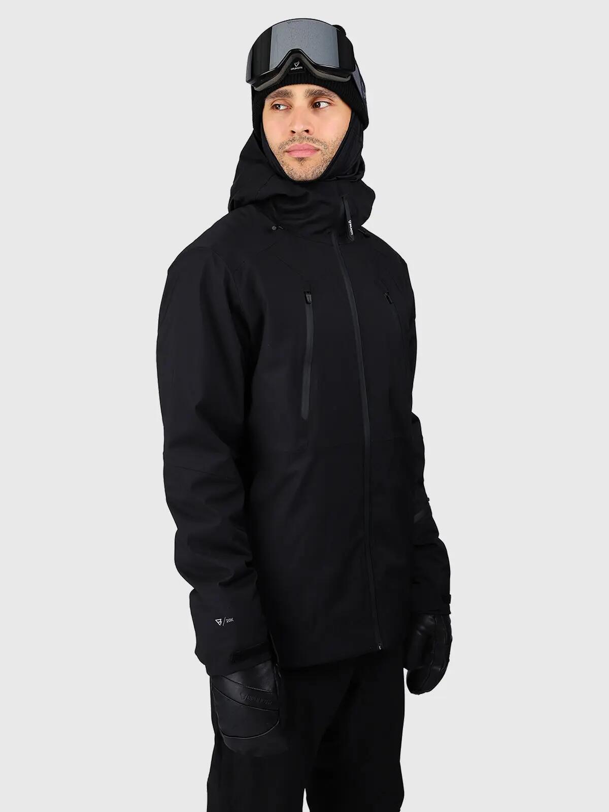 Norrow Herren Schneejacke Wintersport 20K Wasserdichtigkeit Black 5/6