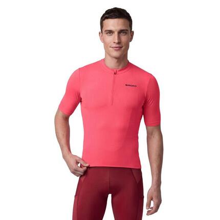 Maillot cyclisme gravel demi-zip homme GM5 Terraquest Red Rouge