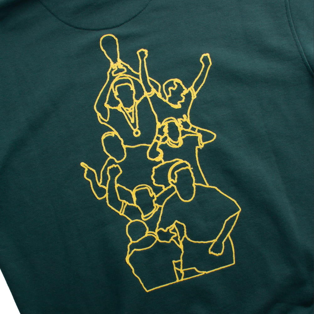 Brazilië Legends - Geborduurde hoodie - Groen – COPA Football 6/7