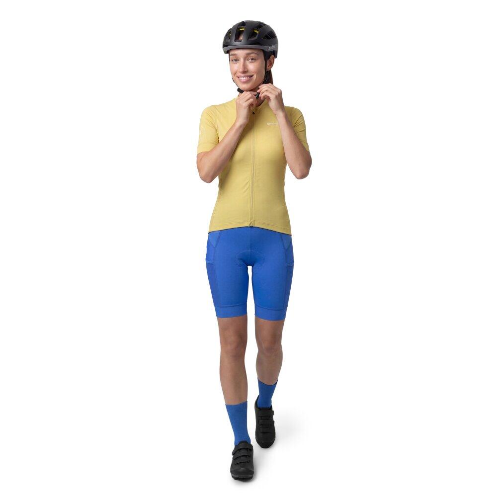 Maglia da ciclismo gravel a maniche corte donna GM2-W Golden Pedals Green Verde 3/8