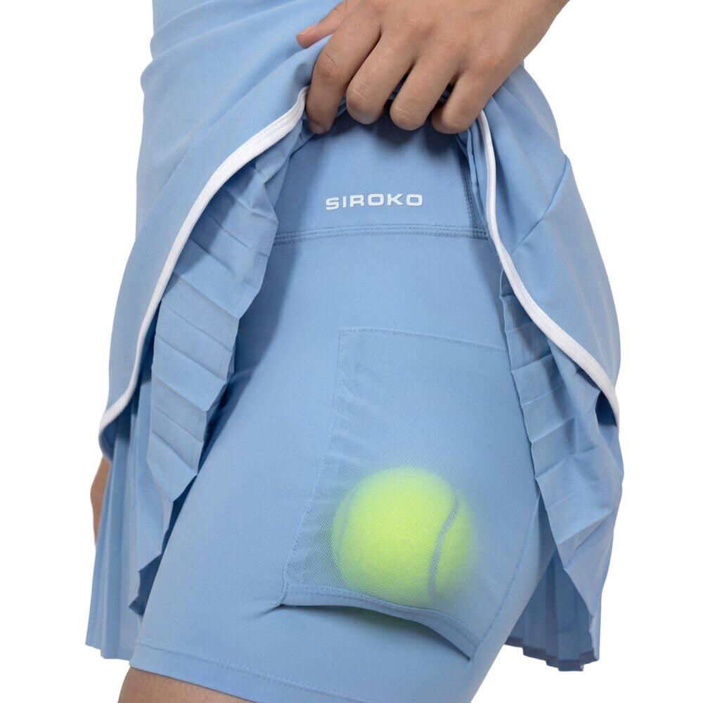 Abito tennis plissettato donna Tweener-W Blue Blu 5/6