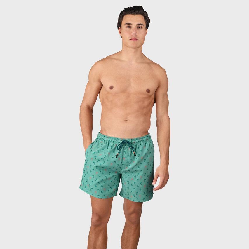 Cester-Mini Heren Swim Shorts Watersport 4-Way Stretch Fast drying Bottle Green 2/7