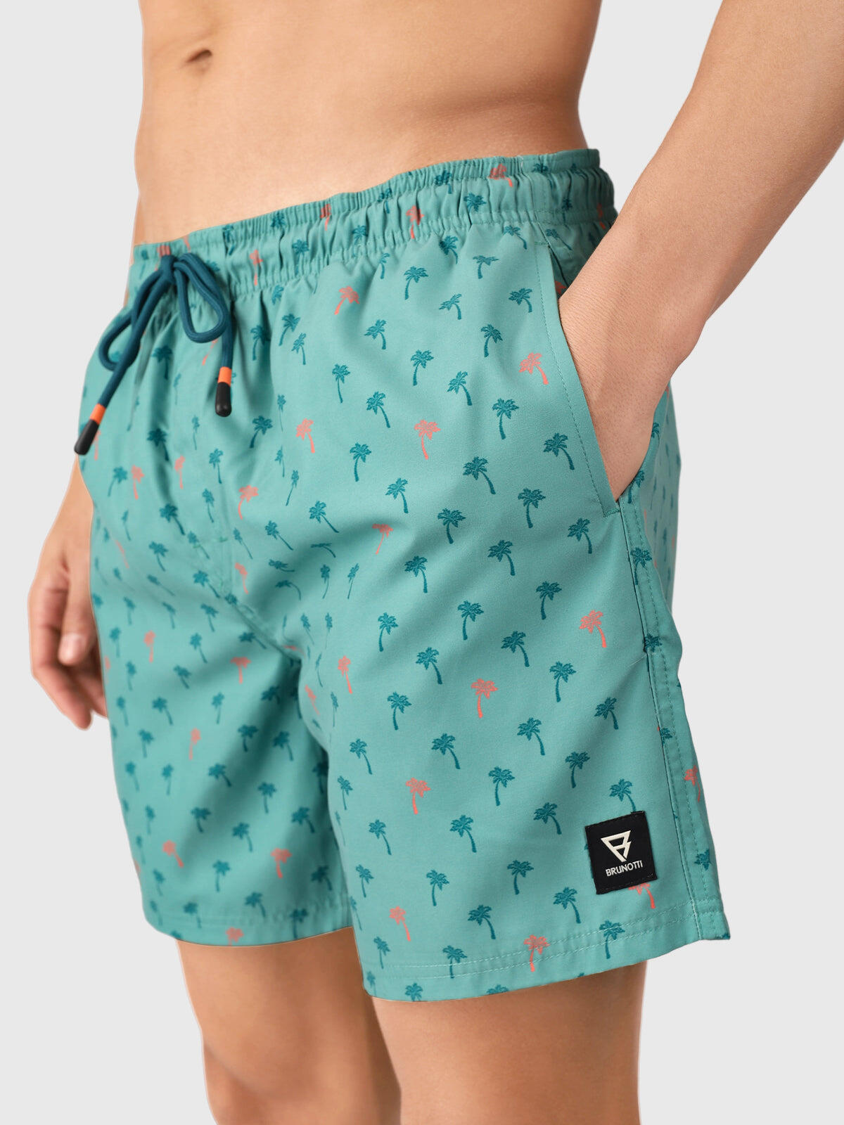 Cester-Mini Heren Swim Shorts Watersport 4-Way Stretch Fast drying Bottle Green 7/7