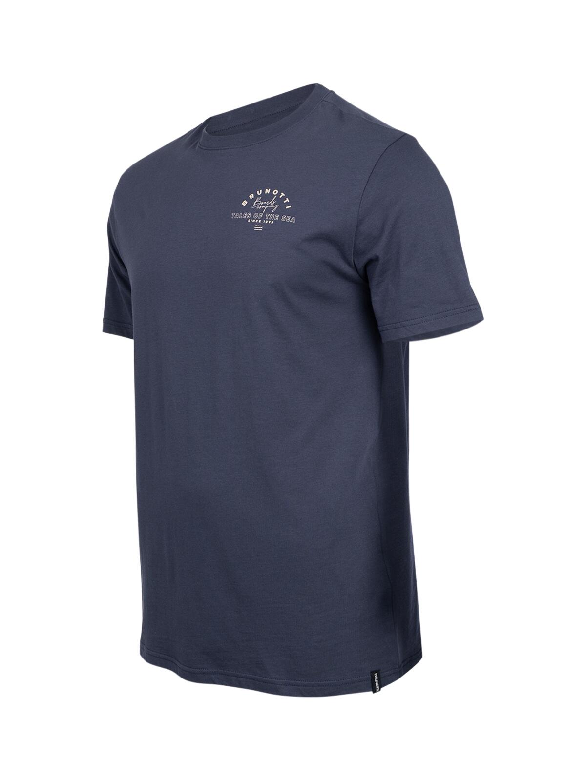 Janusai Heren T-Shirt Fashion Regular Fit Crewneck Indigo Blue 3/6