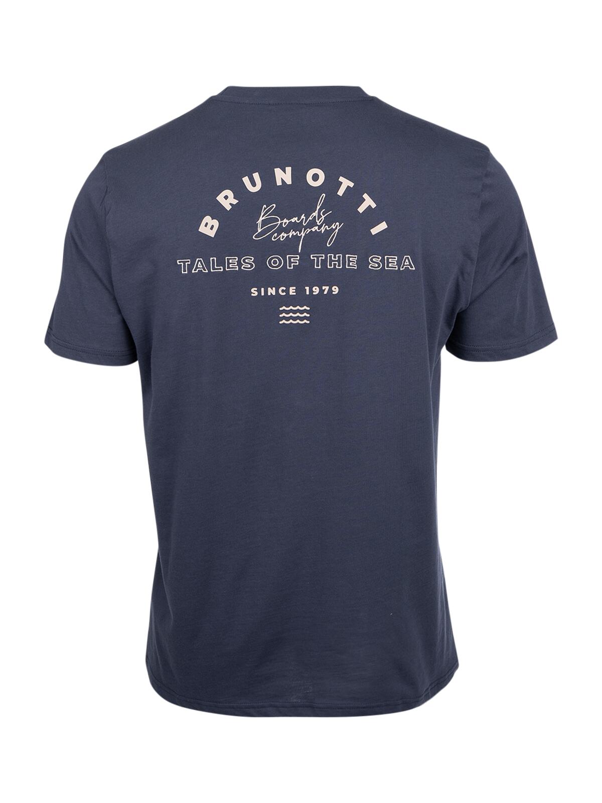 Janusai Heren T-Shirt Fashion Regular Fit Crewneck Indigo Blue 2/6