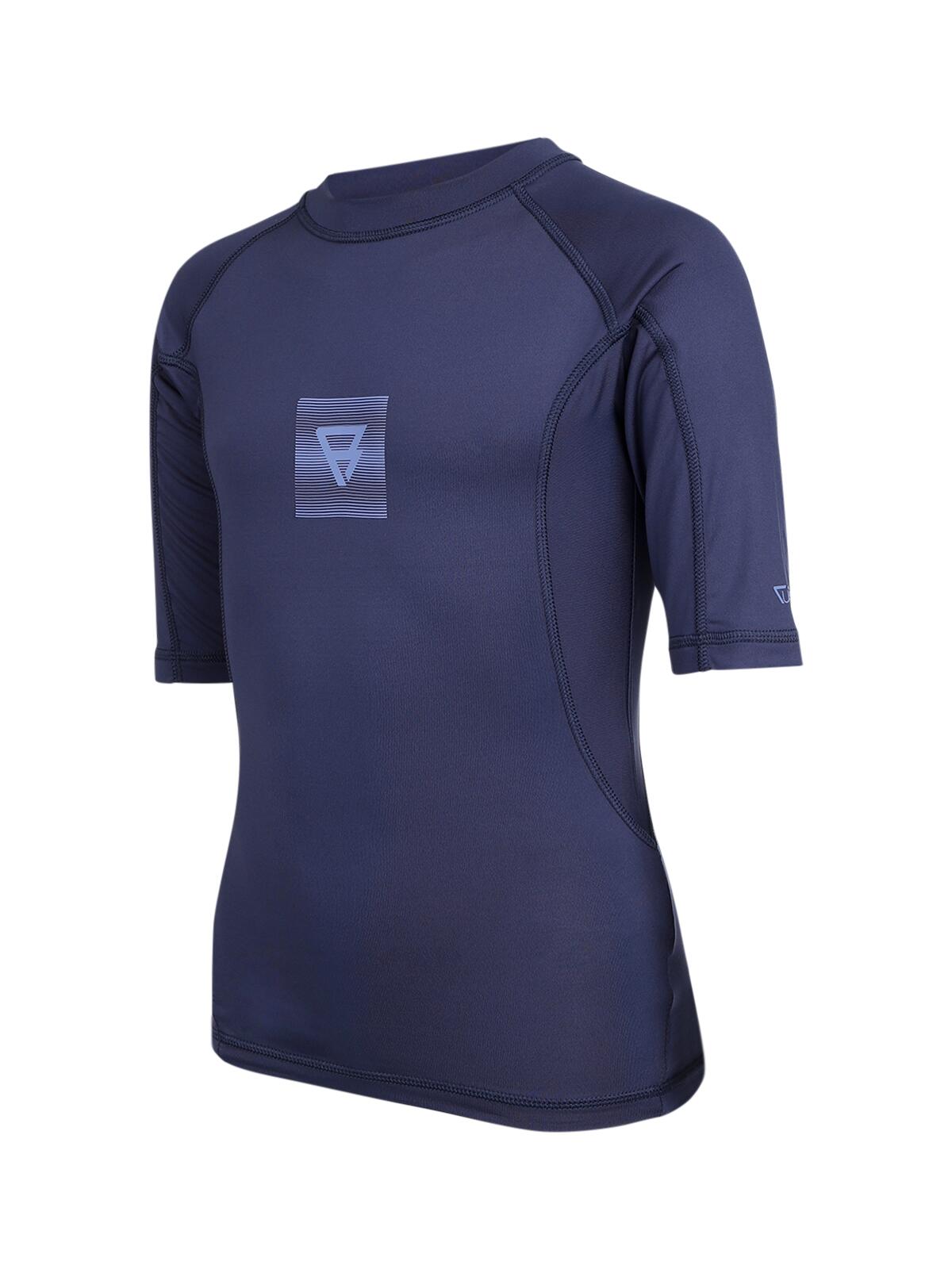 Waveguardy Jongens Rashguard Watersport Fast drying Short sleeves Indigo Blue 3/3