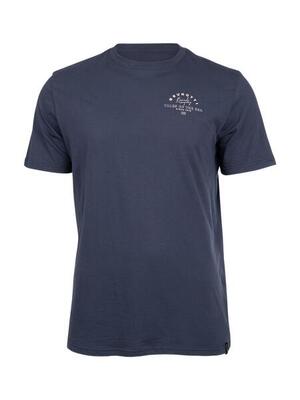 Janusai heren t-shirt mode regular fit crewneck indigo blue