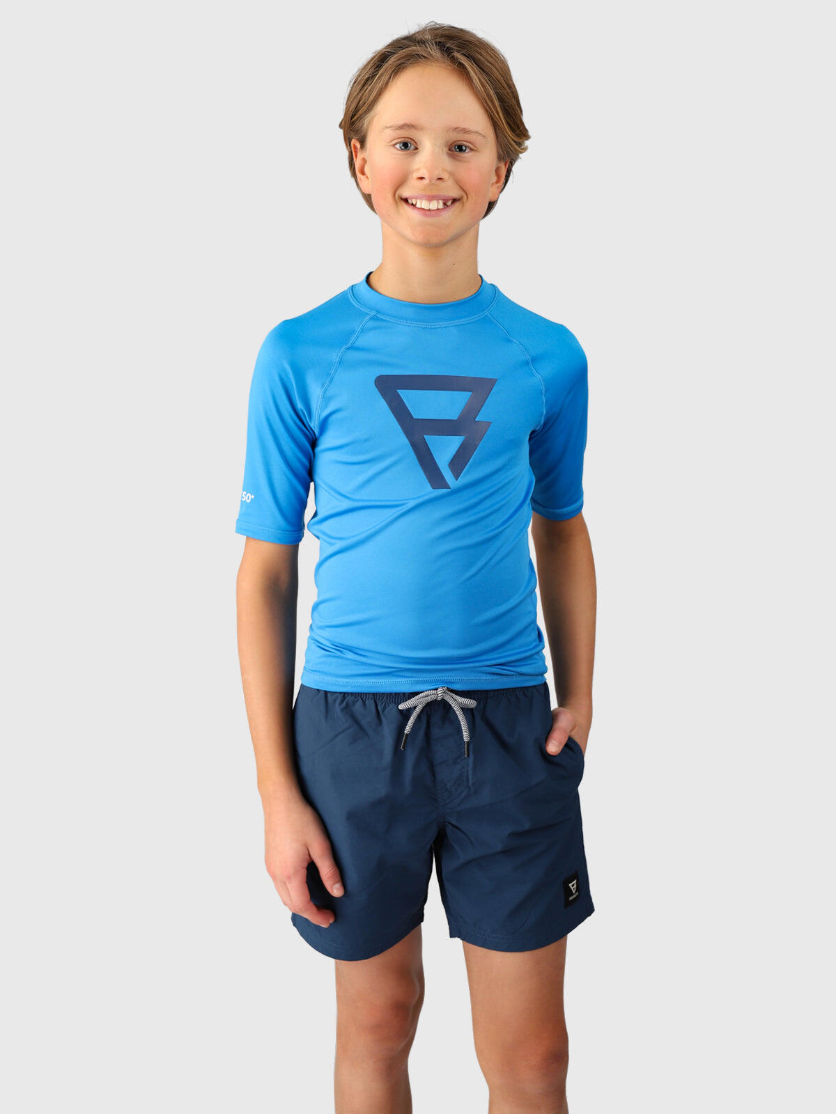 Waveguardy Jongens Rashguard Watersport Fast drying Neon Blue 4/6