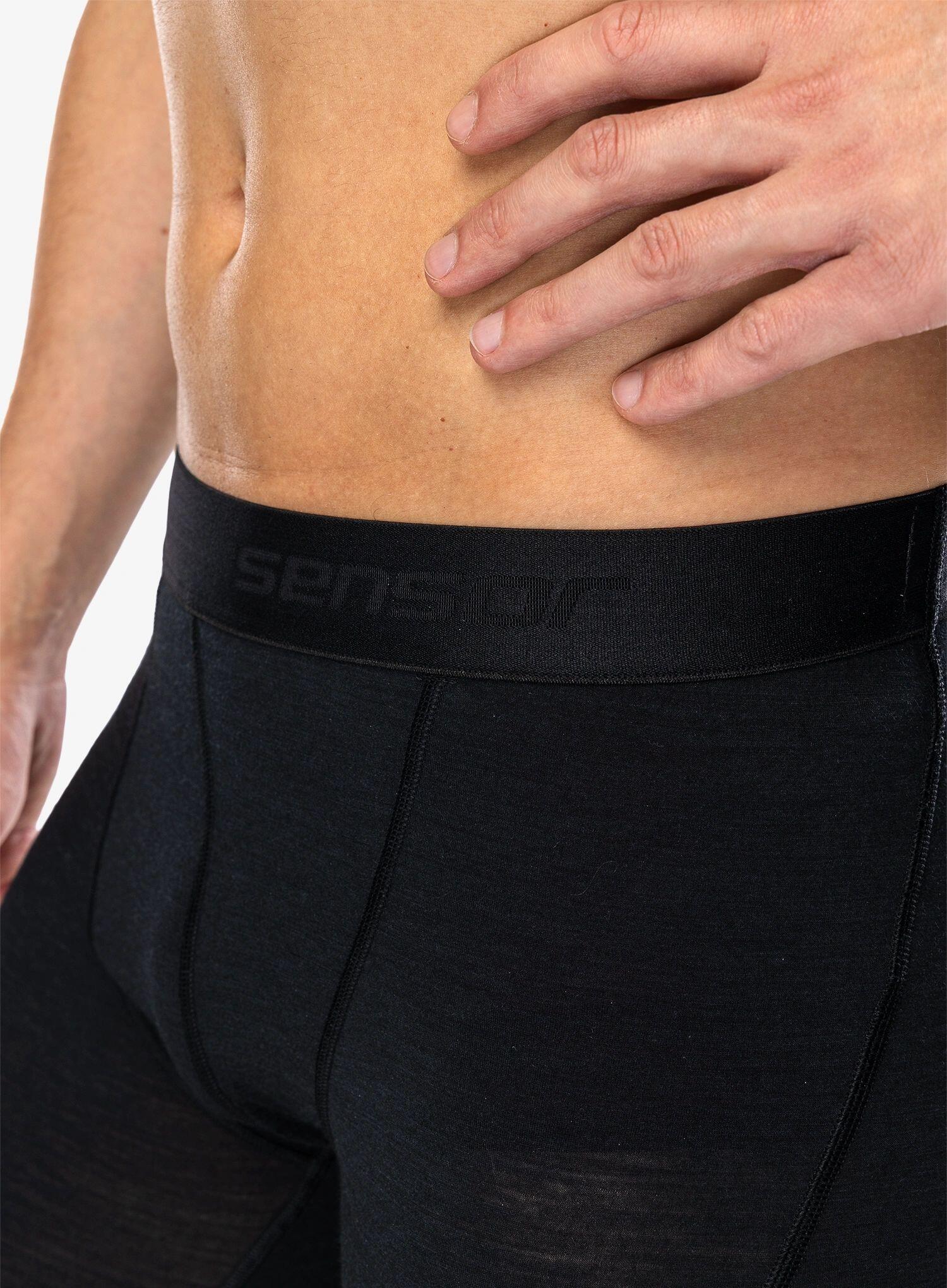 SENSOR Bokserki męskie Merino Air Men Boxers Long black-S 6/6