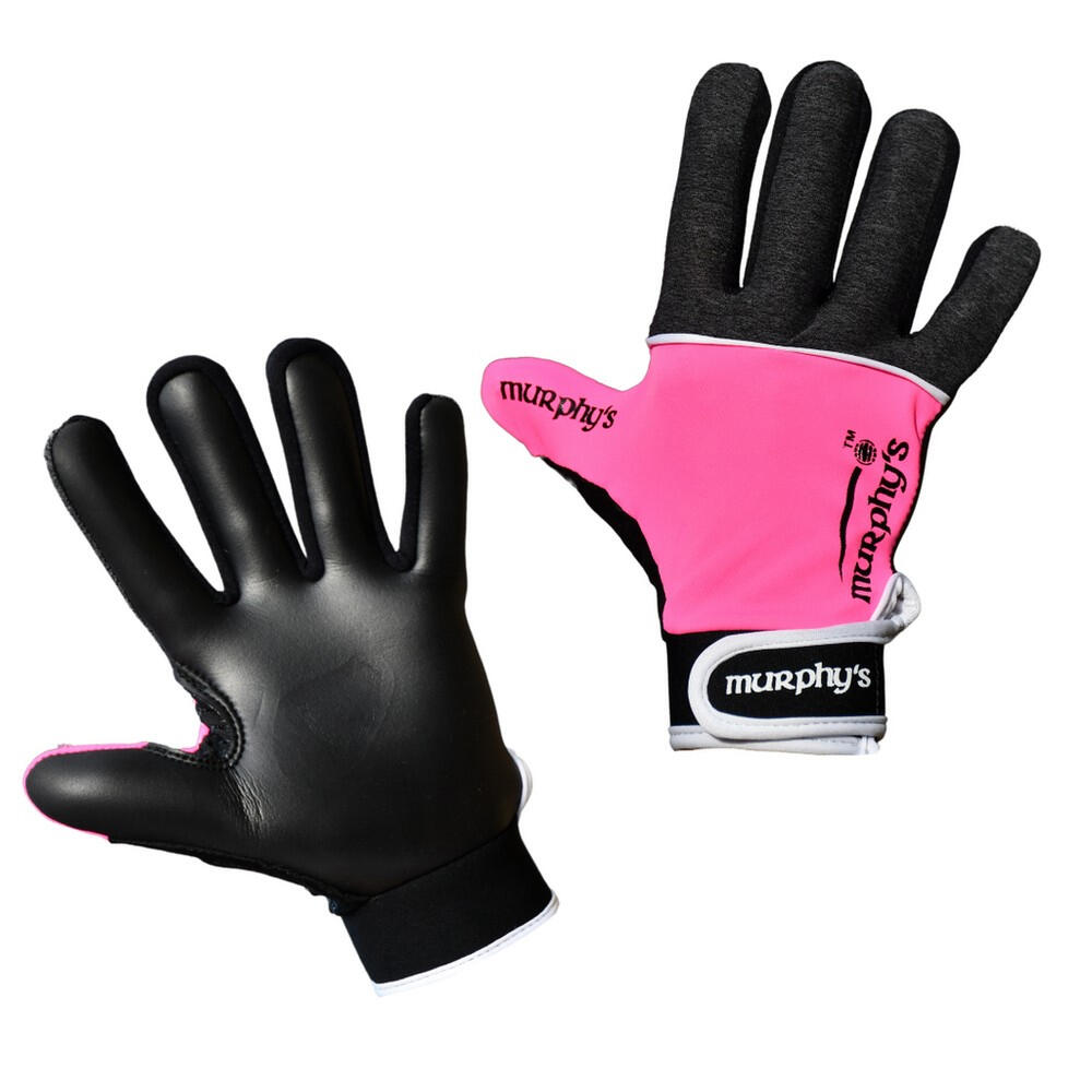 Childrens/Kids V2 Gaelic Gloves (Pink/Black/White) 2/2