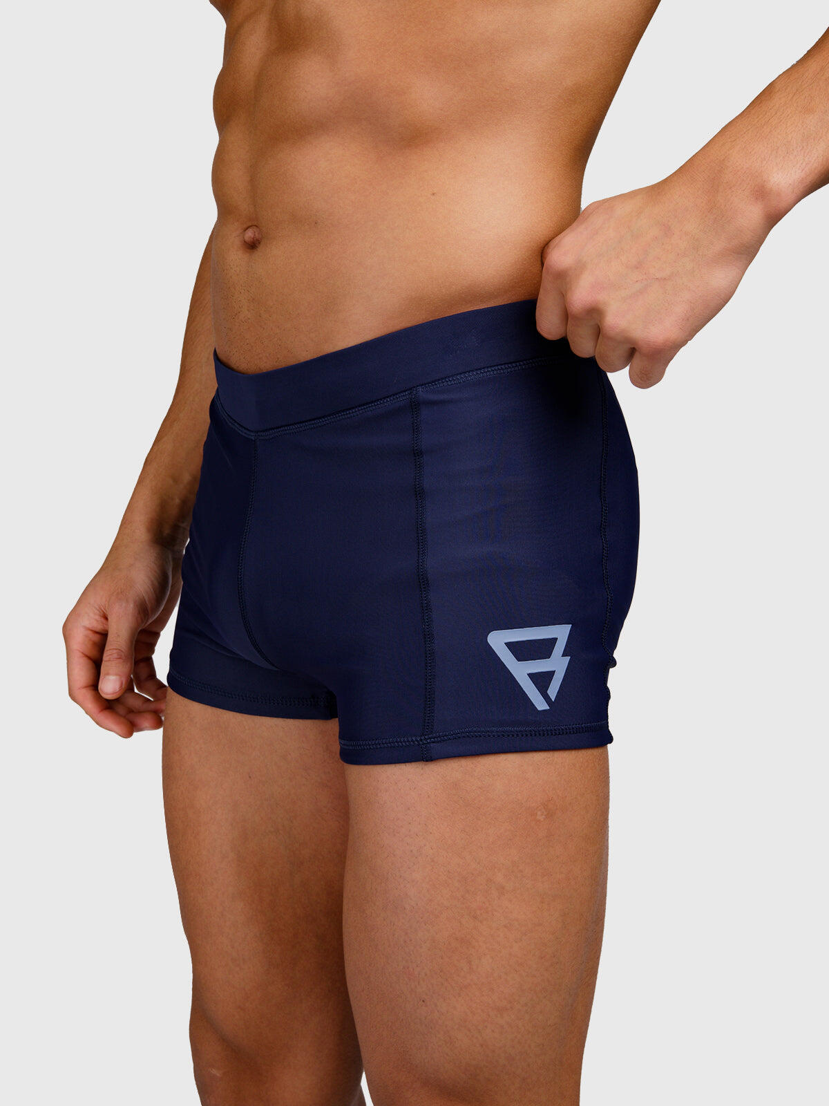 Samier-Logo Heren Swim Trunks Watersport Flexible Fit Indigo Blue 6/6