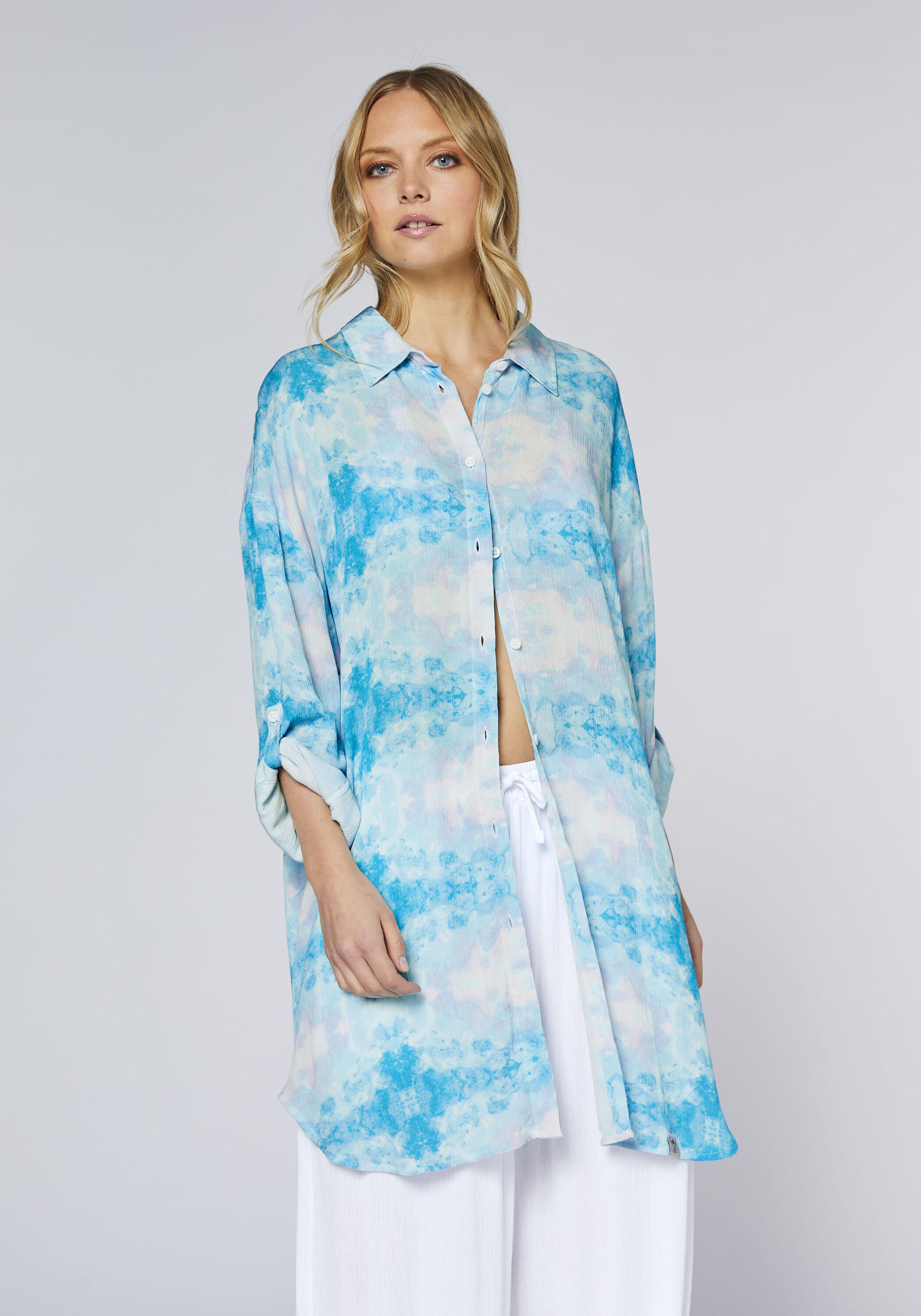 Bluse mit  hochkrempelbaren Ärmeln 3/7