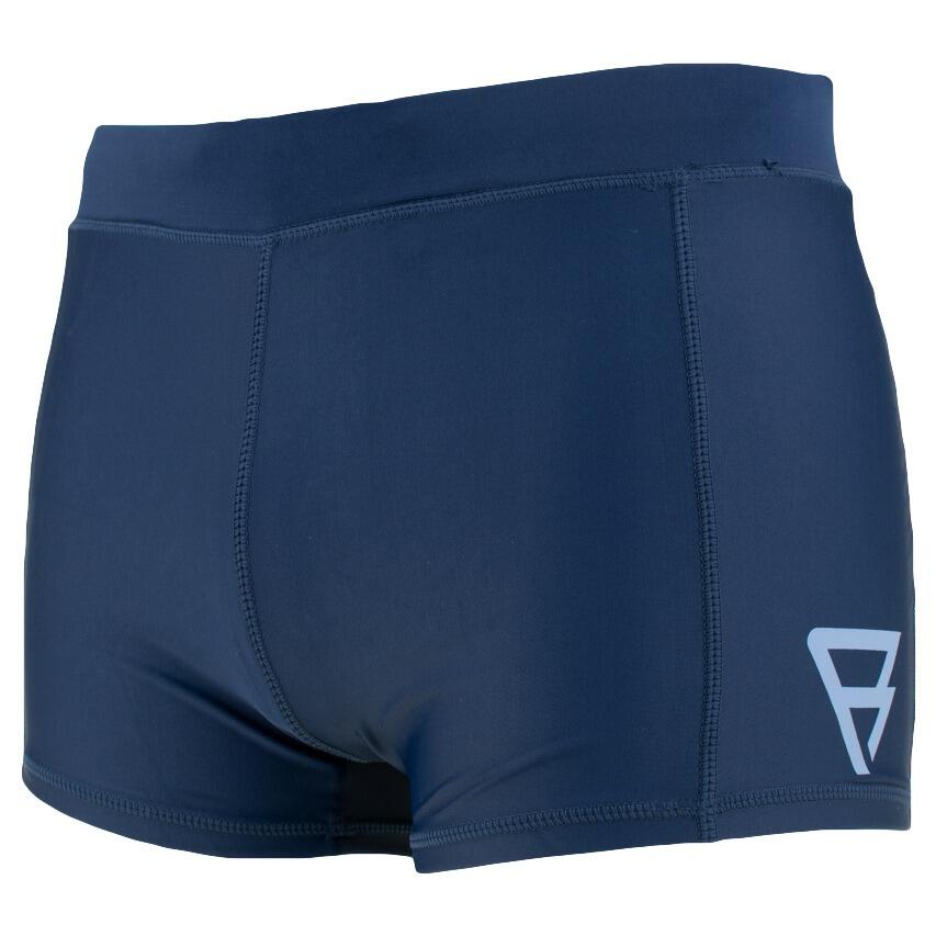 Samier-Logo Heren Swim Trunks Watersport Flexible Fit Indigo Blue 1/6
