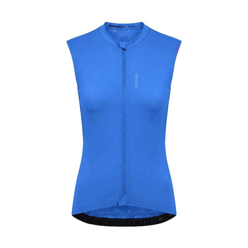 Tricou fără mâneci pentru pe pietriș pentru femei GM4-W Strata Blue Albastru