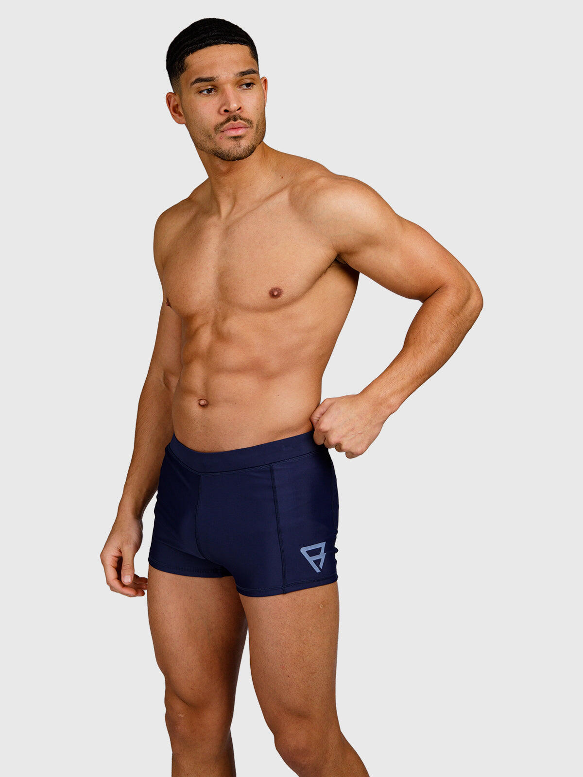 Samier-Logo Heren Swim Trunks Watersport Flexible Fit Indigo Blue 5/6