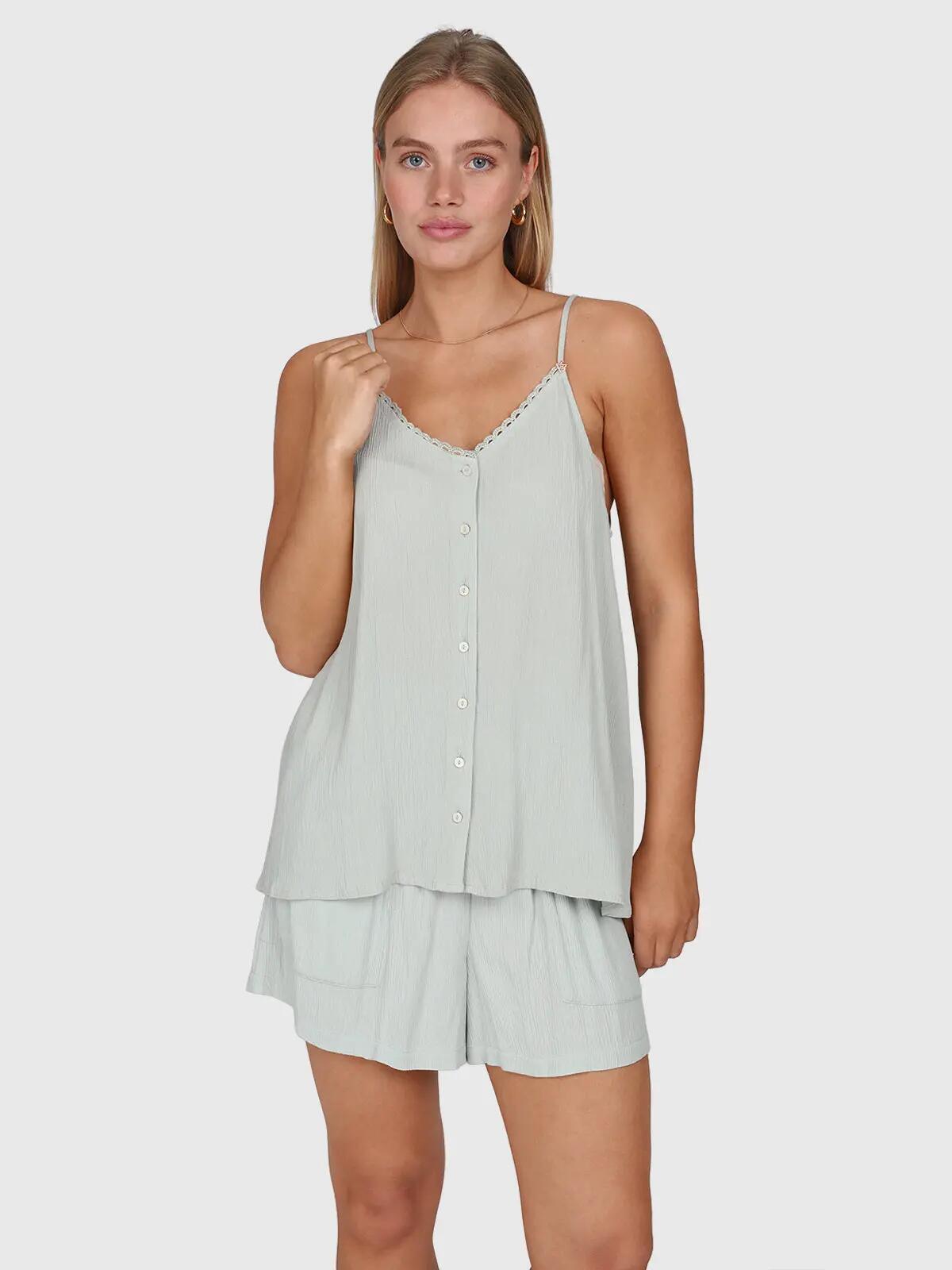 Tanyeal Dames Top Fashion Loose Fit Lightweight Aqua Grey 4/7