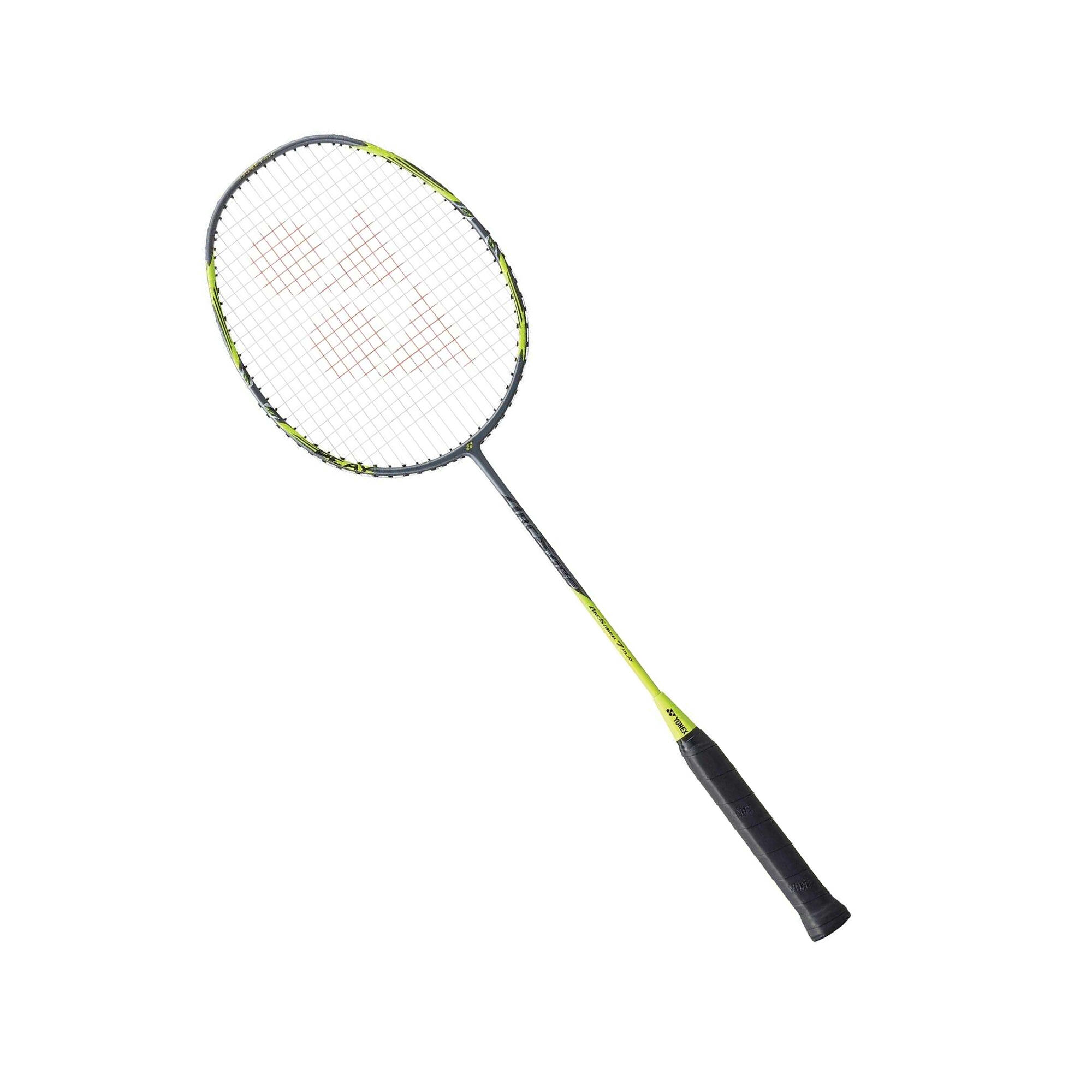 Badminton Schläger "Arcsaber 7 Play" Damen und Herren Grau/Gelb 2/2