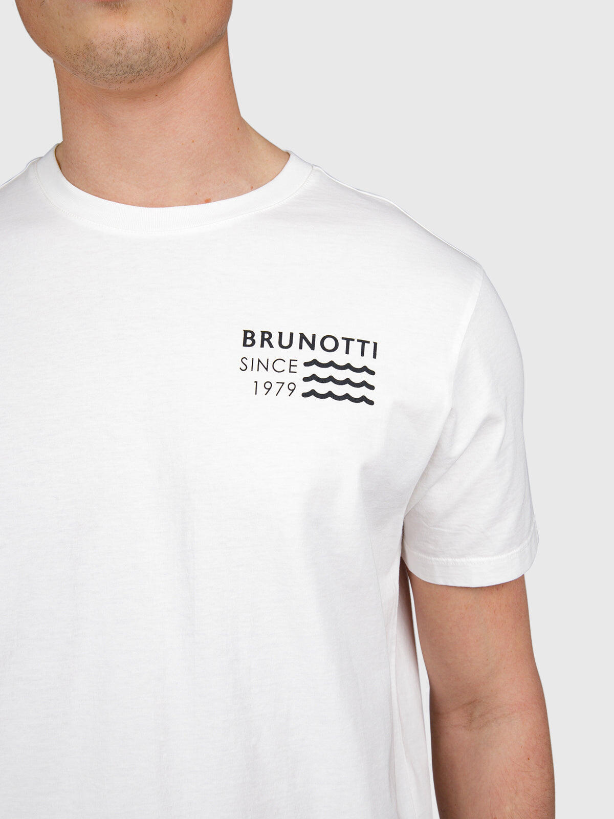 Mennolo Heren T-Shirt Fashion Regular Fit Crewneck Snow 6/6