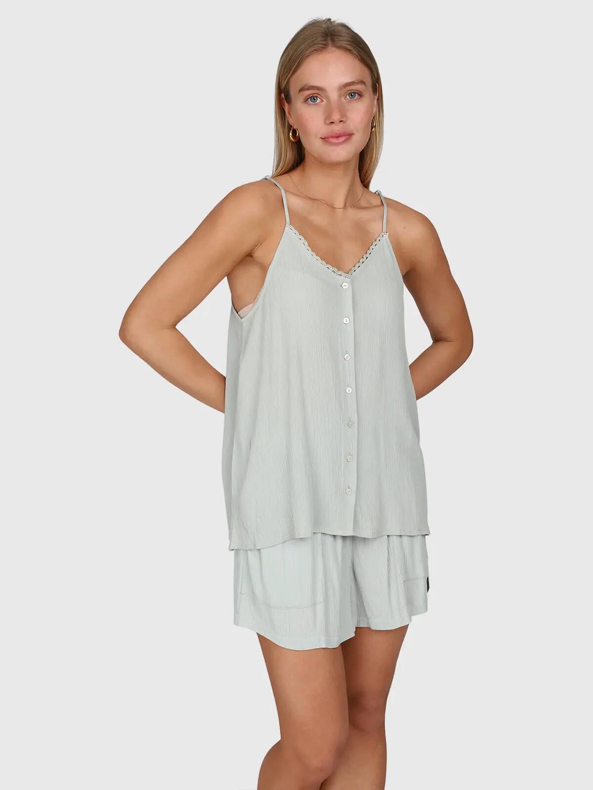 Tanyeal Dames Top Fashion Loose Fit Lightweight Aqua Grey 6/7