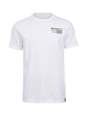 Mennolo heren t-shirt mode regular fit crewneck snow