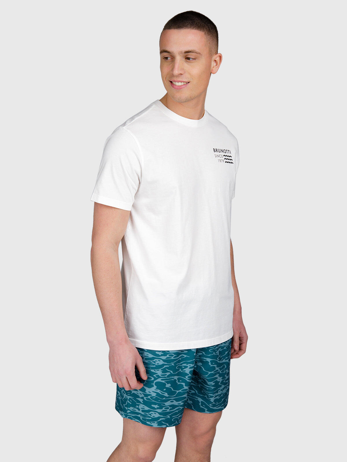 Mennolo Heren T-Shirt Fashion Regular Fit Crewneck Snow 5/6