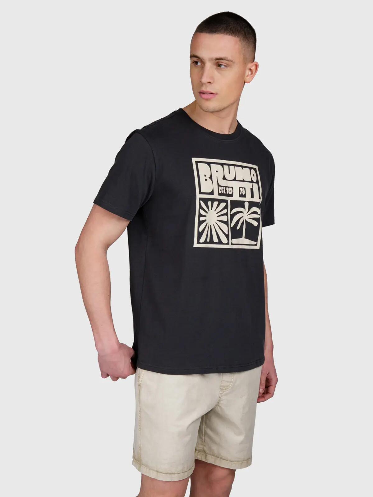 Leeway Heren T-Shirt Fashion Regular Fit Crewneck Black 5/5