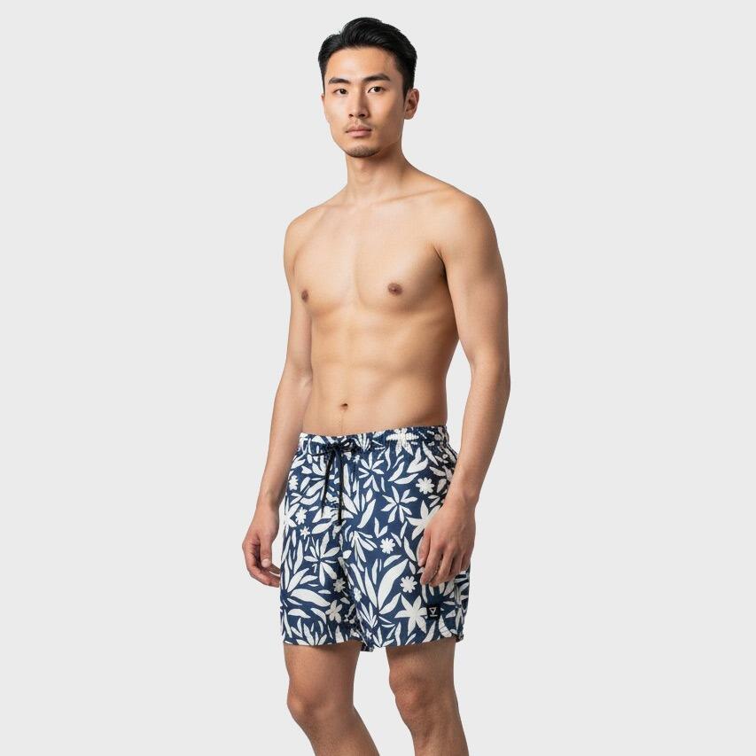 Cester-AO Herren Badehose 4-Wege-Stretch Schnell trocknend Indigo Blue 3/7