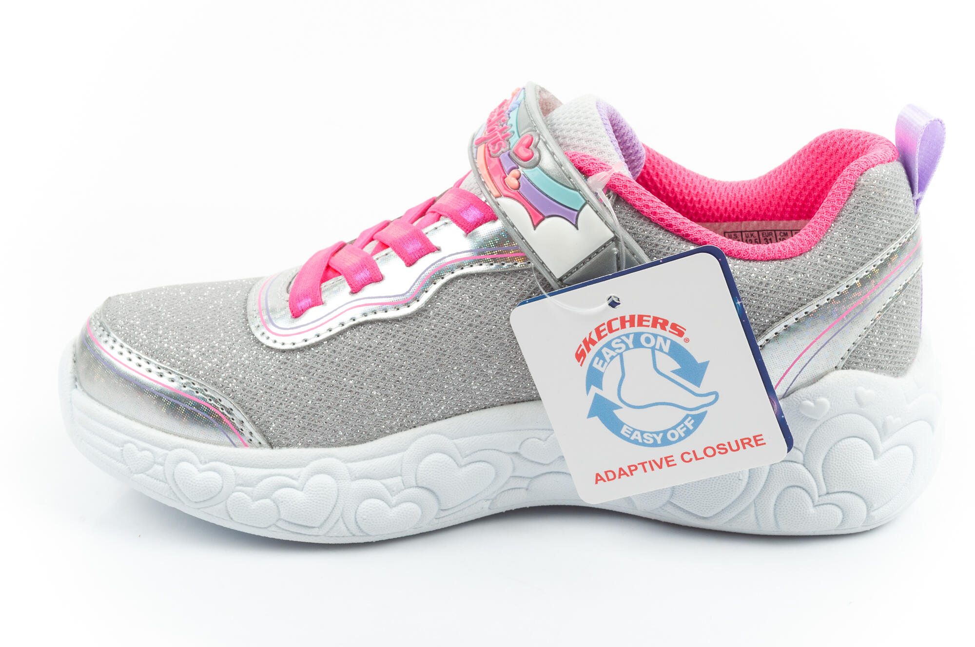 Buty sportowe dziecięce Skechers S Lights LED na rzep 3/7