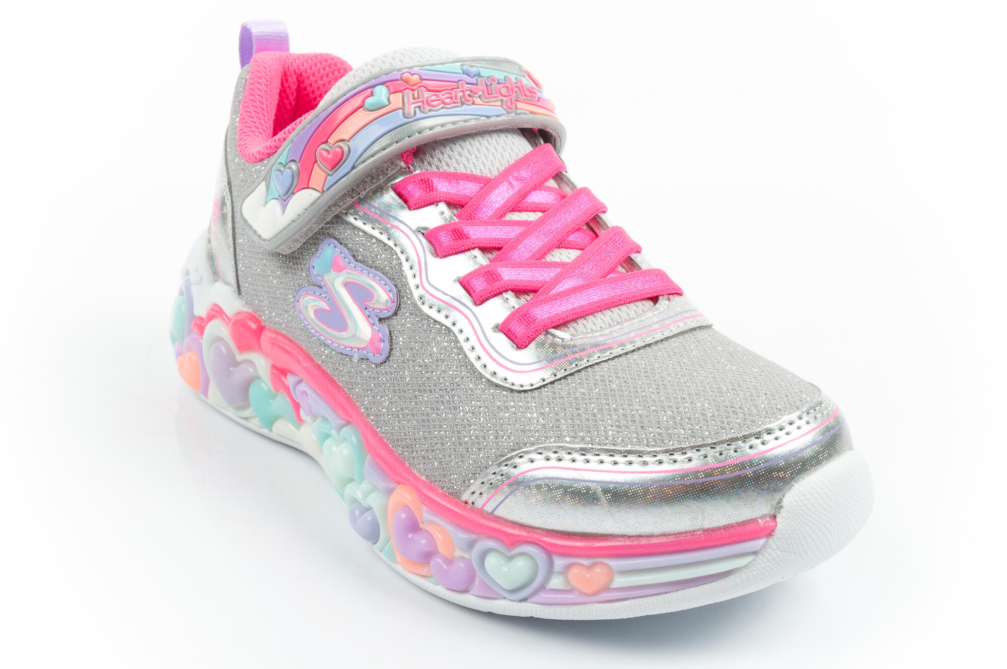 Buty sportowe dziecięce Skechers S Lights LED na rzep 2/7
